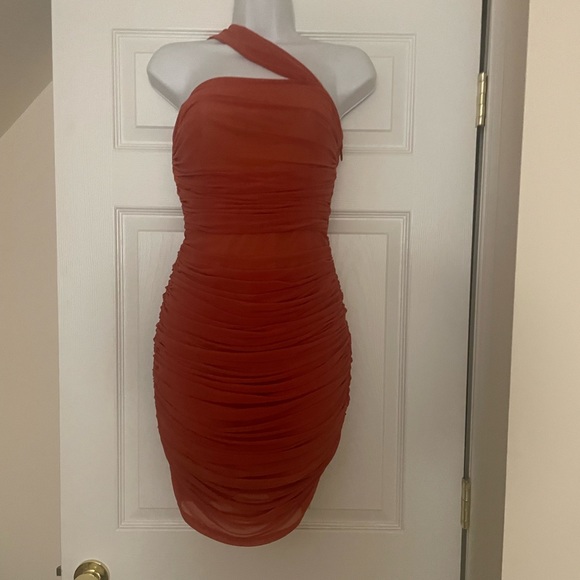 Michael Costello x Revolve Honor Mini Dress in Rust - Picture 3 of 8